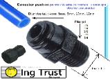Conectori fitinguri fabricati complet din plastic rezistenti la subsatante alcaline si acide recomandat in Industria alimentara tratarea apei sisteme pneumatice pentru tuburi furtunuri cu diametru de 4 mm 6 mm 8 mm 10 mm 12 mm si cu filete in toli de 1/4 3/8 1/2 3/4 prin Ing Trust SRL Focsani Vrancea Romania